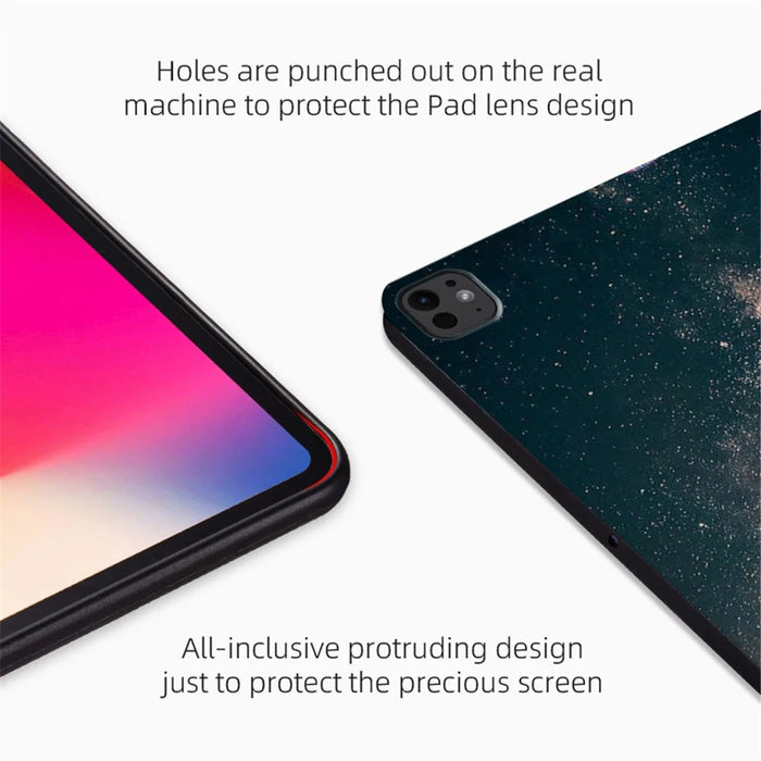 For iPad Pro 11 (2025) / 11 (2024) Case Starry Sky Pattern PU Leather Stand Tablet Cover - Bright Sky - 5
