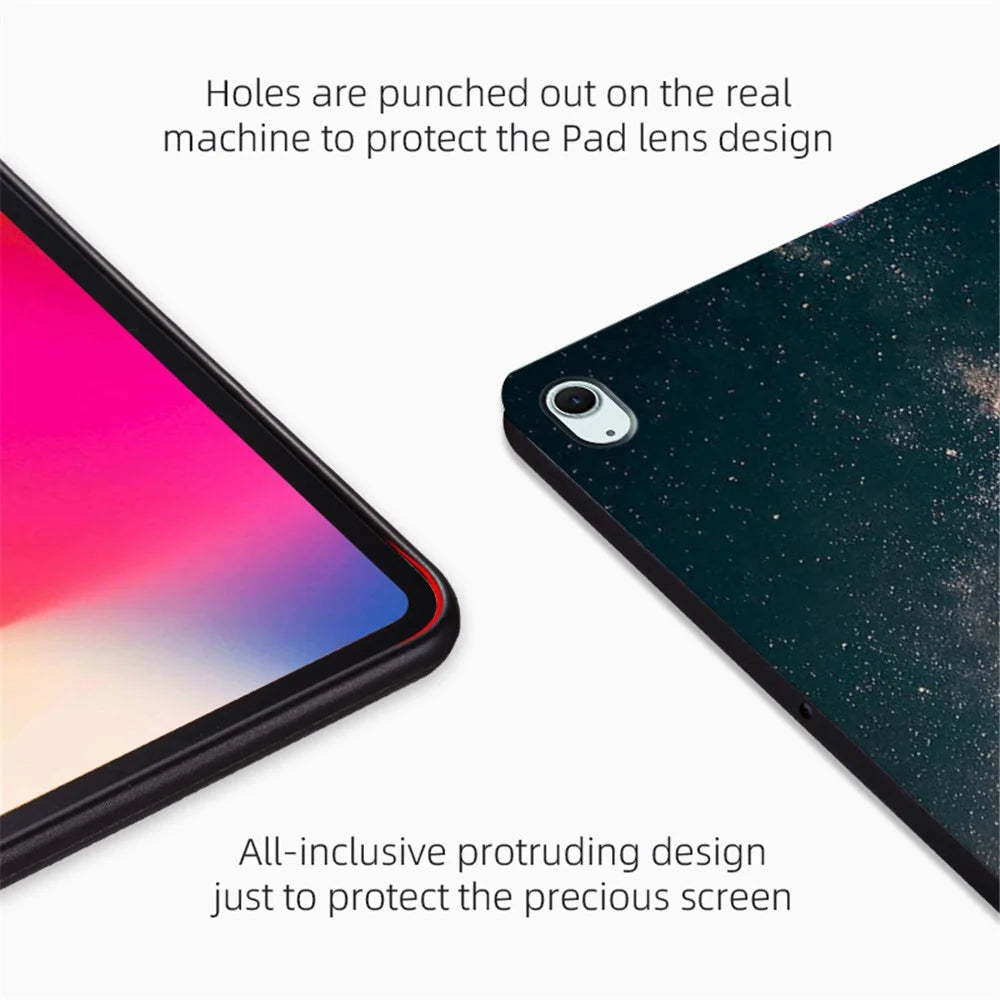 For iPad Air 11 (2026) / (2025) / (2024) / iPad Air (2022) / (2020) Case Stand Leather Tablet Cover Starry Sky - Bright Sky - 5