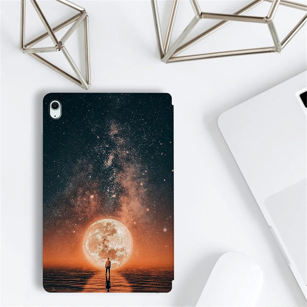 For iPad Air 11 (2026) / (2025) / (2024) / iPad Air (2022) / (2020) Case Stand Leather Tablet Cover Starry Sky - Bright Sky - 7