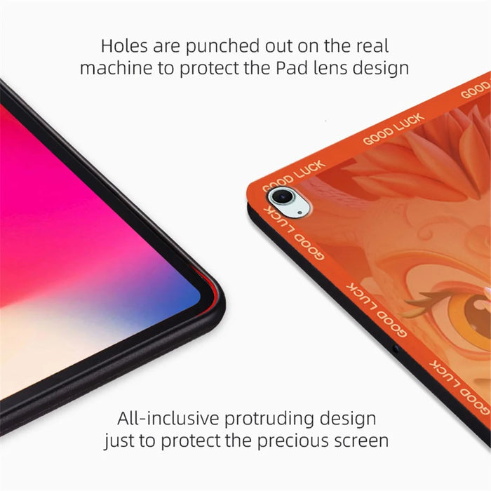 For iPad Air 11 (2026) / (2025) / (2024) / iPad Air (2022) / (2020) Case Loong Pattern Print Tablet Leather Cover - All Wishes Come True - 5