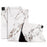 For iPad Pro 11 (2025) / 11 (2024) Case Pattern Print PU Leather Tablet Flip Cover - White Marble - 1
