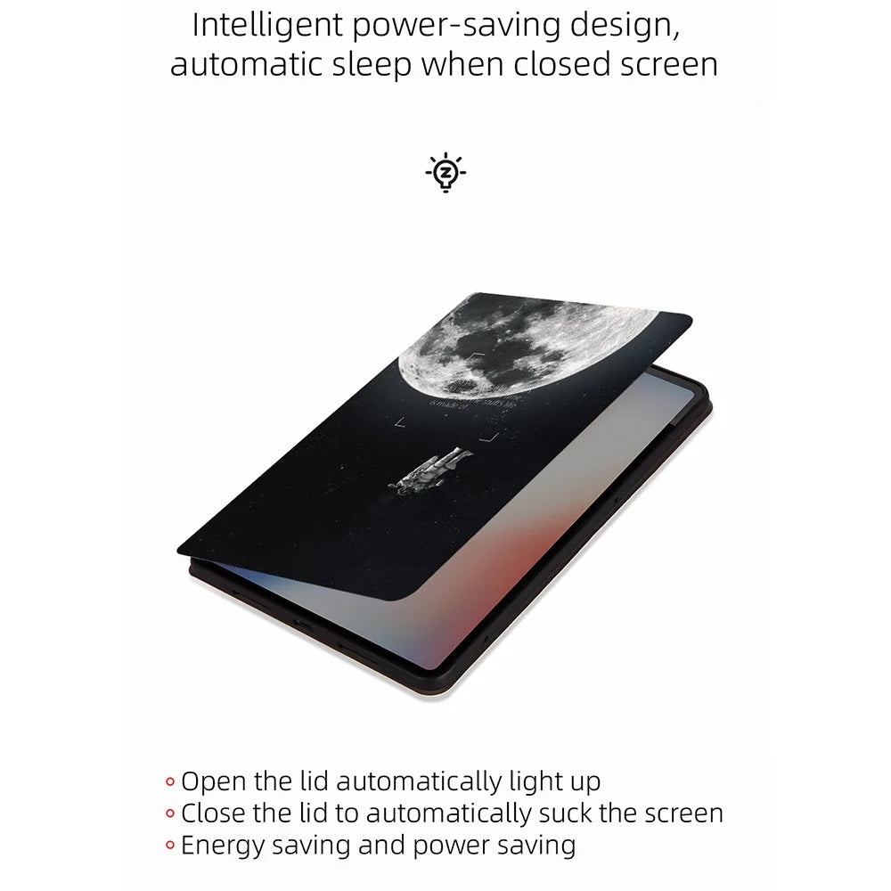 For iPad Pro 11 (2025) / 11 (2024) Case Leather Stand Smart Tablet Cover Astronaut Pattern - NASA Astronaut - 4