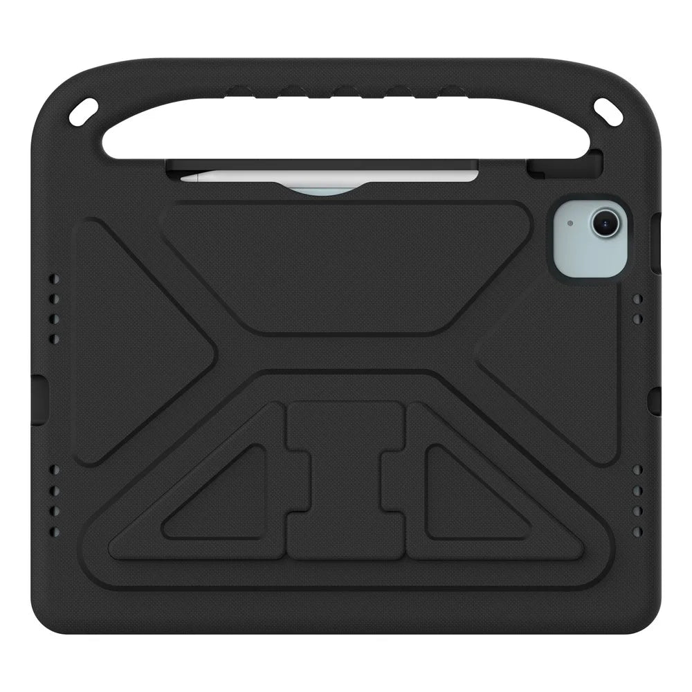 For iPad Air 11 (2026) / (2025) / (2024) / Pro 11 (2025) / 11 (2024) Case Hand Grip Kickstand Tablet EVA Cover - Black - 2