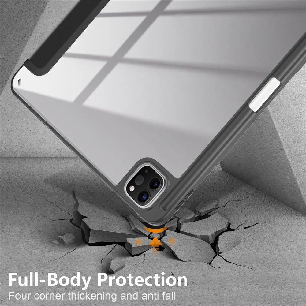 Leather Case Tri-Fold Stand For iPad Air 11 (2026) / (2025) / (2024) / Air (2022) / (2020) / Pro 11 (2022) / (2021) / (2020) / (2018) - Black - 6