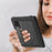 For Kobo Clara Colour / Clara 2E Case Card Slots Stand Hand Strap PU Leather E-Reader Cover - Black - 6