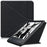 For Kobo Libra Colour / Libra 2 Case PU Leather Protective E-Reader Cover Origami Stand - Black - 1