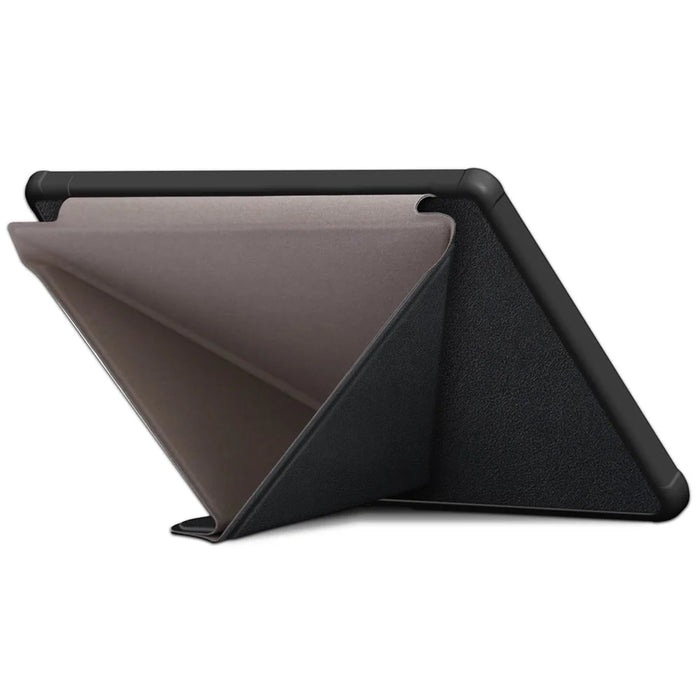 For Kobo Libra Colour / Libra 2 Case PU Leather Protective E-Reader Cover Origami Stand - Black - 2