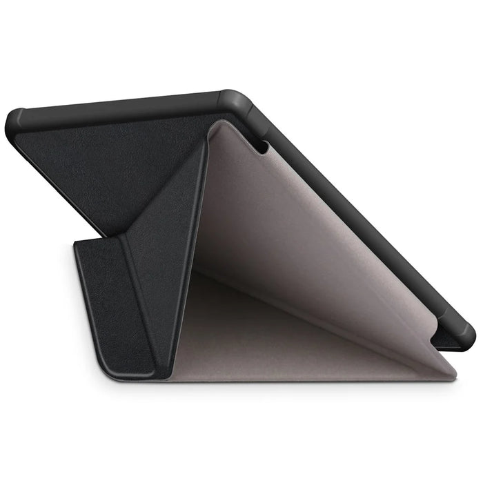 For Kobo Libra Colour / Libra 2 Case PU Leather Protective E-Reader Cover Origami Stand - Black - 3