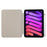 For iPad (2025) / 10.9 (2022) Case Tri-Fold Stand Leather Tablet Cover Auto Wake / Sleep Carbon Fiber Texture - Gold - 2
