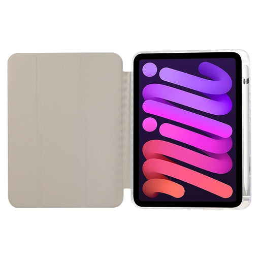For iPad (2025) / 10.9 (2022) Case Tri-Fold Stand Leather Tablet Cover Auto Wake / Sleep Carbon Fiber Texture - Gold - 2