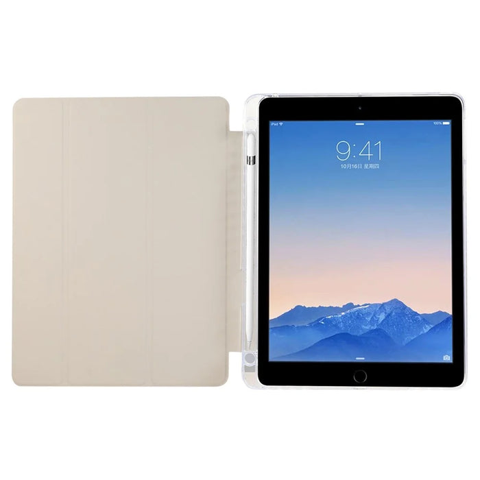For iPad 9.7-inch (2017) / (2018) / iPad Air (2013) / Air 2 Case Stand Leather Tablet Cover - Gold - 2
