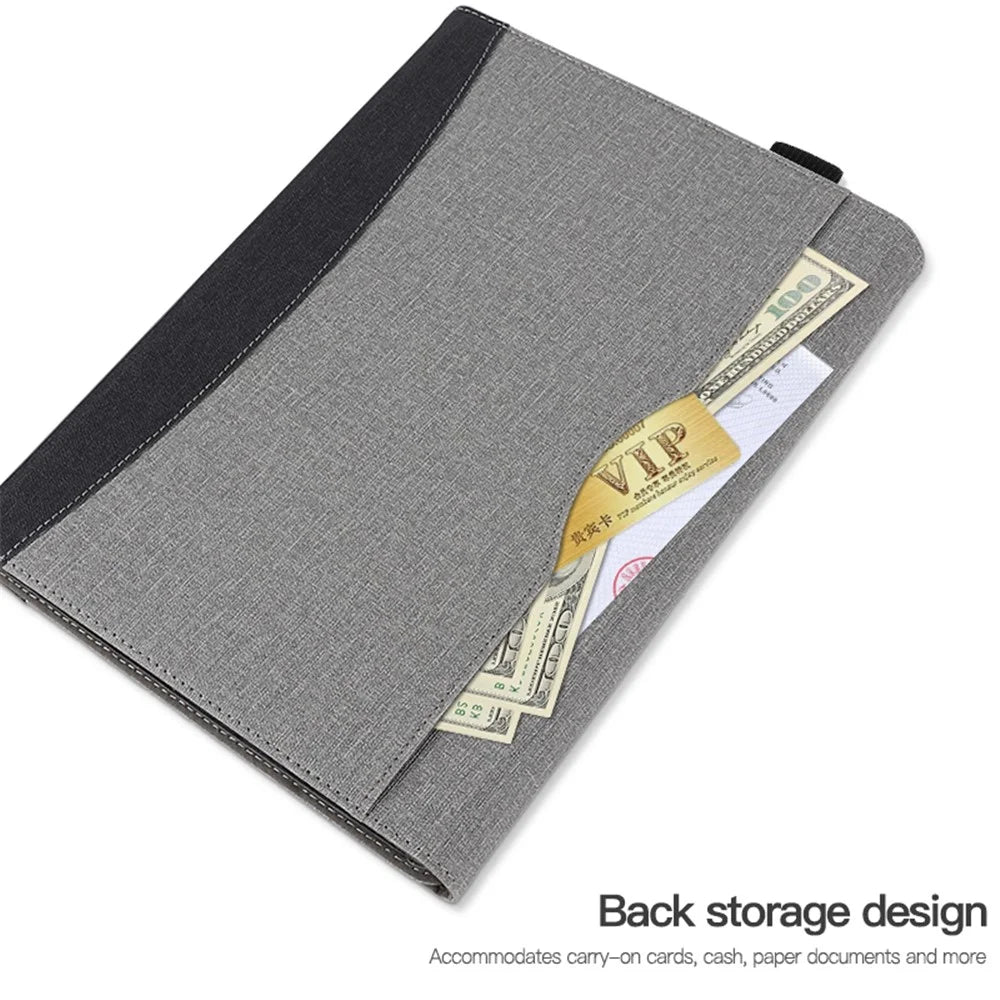 For Microsoft Surface Pro 10 / 9 / 8 Case Stand Wallet Function Laptop Leather Cover - Black+Grey - 6