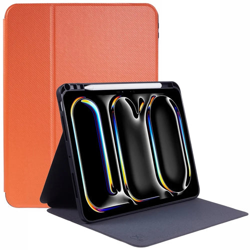 X-LEVEL For iPad Pro 11 (2025) / 11 (2024) Tablet Stand Case PU Leather+TPU Protection Cover - Orange - 1