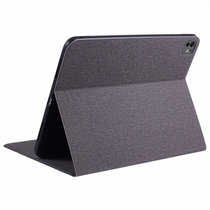 X-LEVEL Canvas Series For iPad Pro 13 (2025) / 13 (2024) Case Cloth Texture Drop-Proof Leather Tablet Cover - Grey - 5