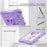 For iPad 10.2 (2021) / (2020) / (2019) / Air 10.5 inch (2019) Case EVA Protective Cover with Shoulder Strap Kickstand - Light Purple - 5