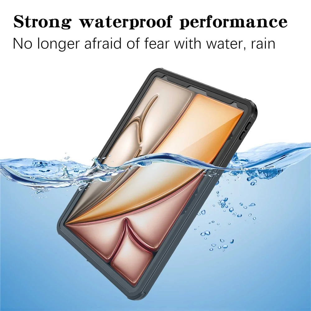 FS PC+PET+TPU Tablet Case for iPad Air 13 (2026) / (2025) / (2024) / Pro 12.9-inch (2018) IP68 Waterproof Cover - 5