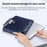15-15.6 Inch Notebook Computer Carrying Pouch PU Leather Laptop Bag - Blue - 2