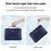15-15.6 Inch Notebook Computer Carrying Pouch PU Leather Laptop Bag - Blue - 5
