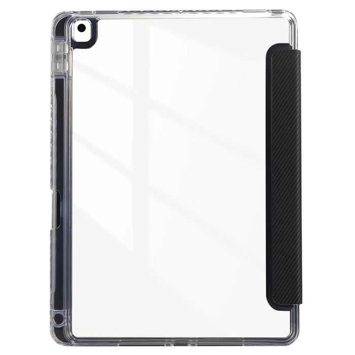 For iPad 10.2 (2021) / (2020) / (2019) / iPad Air 10.5 inch (2019) Case Leather Tri-Fold Stand Tablet Cover - Black - 5