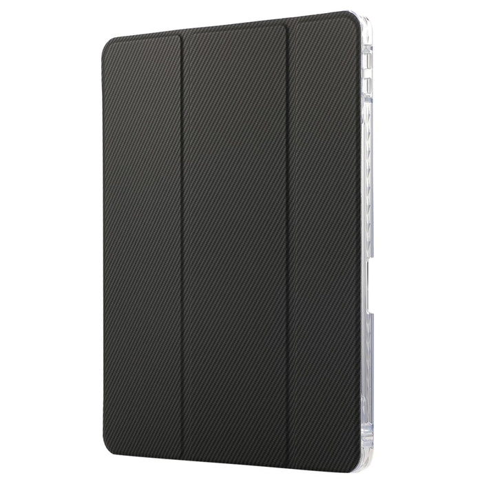 For iPad 10.2 (2021) / (2020) / (2019) / iPad Air 10.5 inch (2019) Case Leather Tri-Fold Stand Tablet Cover - Black - 6