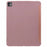 For iPad Pro 13 (2025) / 13 (2024) Case Tri-Fold Stand Leather Tablet Cover Honeycomb Design - Rose Gold - 2