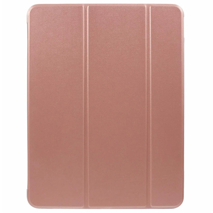 For iPad Pro 13 (2025) / 13 (2024) Case Tri-Fold Stand Leather Tablet Cover Honeycomb Design - Rose Gold - 3