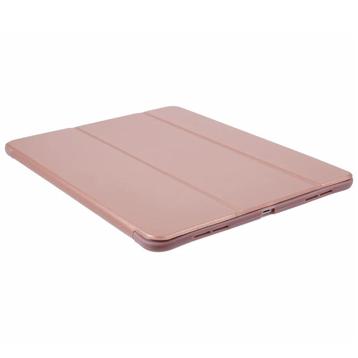 For iPad Pro 13 (2025) / 13 (2024) Case Tri-Fold Stand Leather Tablet Cover Honeycomb Design - Rose Gold - 6