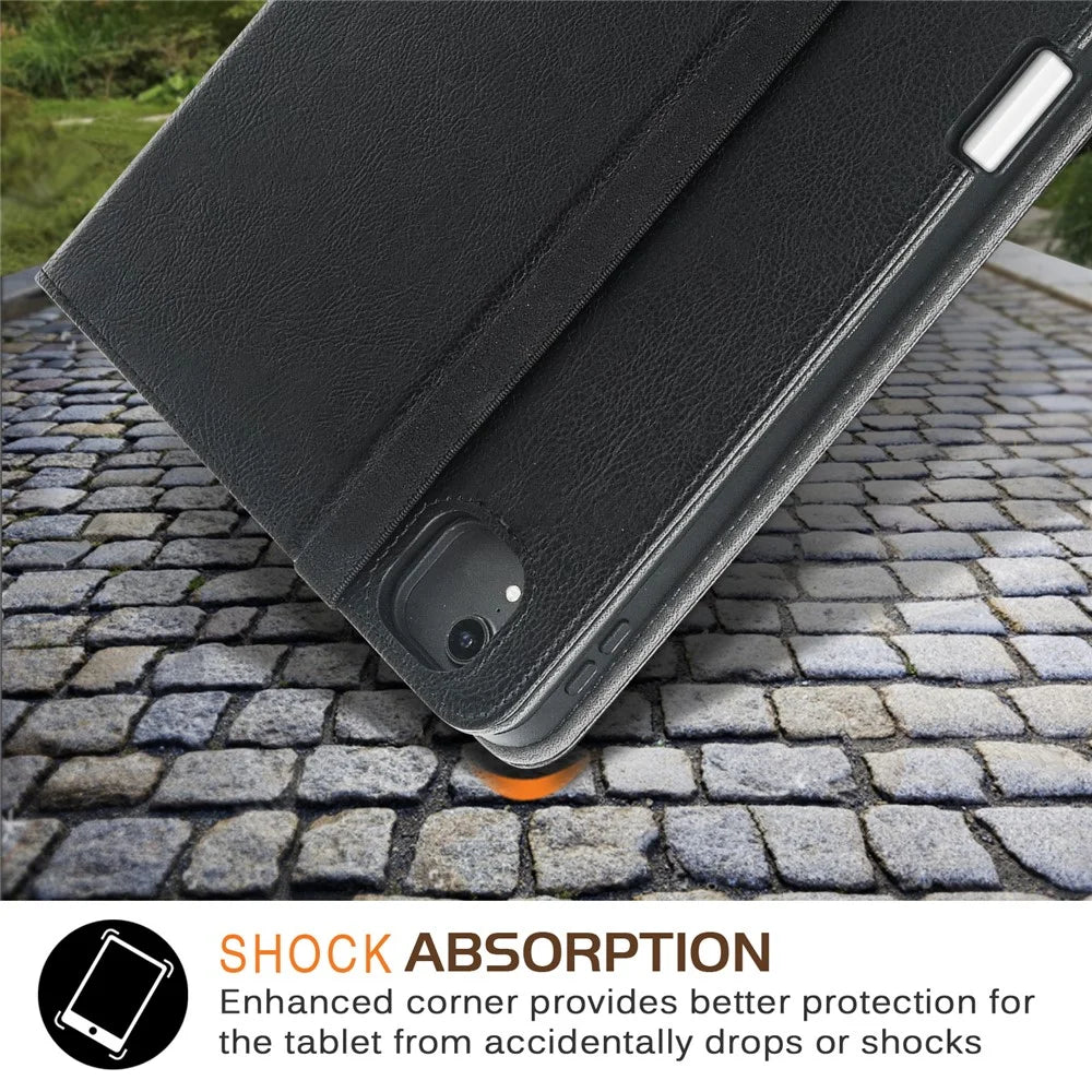 Leather Case For iPad Air 11 (2026) / (2025) / (2024) / Pro 11-inch (2018) / (2020) / (2021) / (2022) / Air (2020) / (2022) Tablet Cover - Black - 7