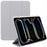 For iPad Pro 11 (2025) / 11 (2024) Case Trifold Stand PU Leather+Clear TPU Tablet Cover with Pen Slot - Grey - 1