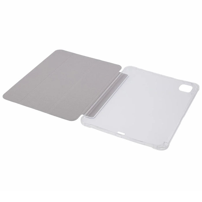 For iPad Pro 11 (2025) / 11 (2024) Case Trifold Stand PU Leather+Clear TPU Tablet Cover with Pen Slot - Grey - 6