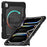For iPad Pro 13 (2025) / 13 (2024) Kickstand Case PC+Silicone Tablet Cover with Screen Film / Shoulder Strap - Black - 3