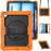 For iPad Air 13 (2026) / (2025) / (2024) Case PC+Silicone Dust-Proof Tablet Cover with PET Screen Protector / Shoulder Strap - Orange - 1