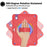X-Shaped Series for iPad Air 11 (2026) / (2025) / (2024) Case Kickstand PC+Silicone Tablet Cover with Shoulder Strap - Red+Blue - 3