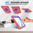 X-Shaped Series for iPad Air 11 (2026) / (2025) / (2024) Case Kickstand PC+Silicone Tablet Cover with Shoulder Strap - Red+Blue - 4