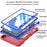 X-Shaped Series for iPad Air 11 (2026) / (2025) / (2024) Case Kickstand PC+Silicone Tablet Cover with Shoulder Strap - Red+Blue - 5