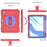 X-Shaped Series for iPad Air 11 (2026) / (2025) / (2024) Case Kickstand PC+Silicone Tablet Cover with Shoulder Strap - Red+Blue - 6