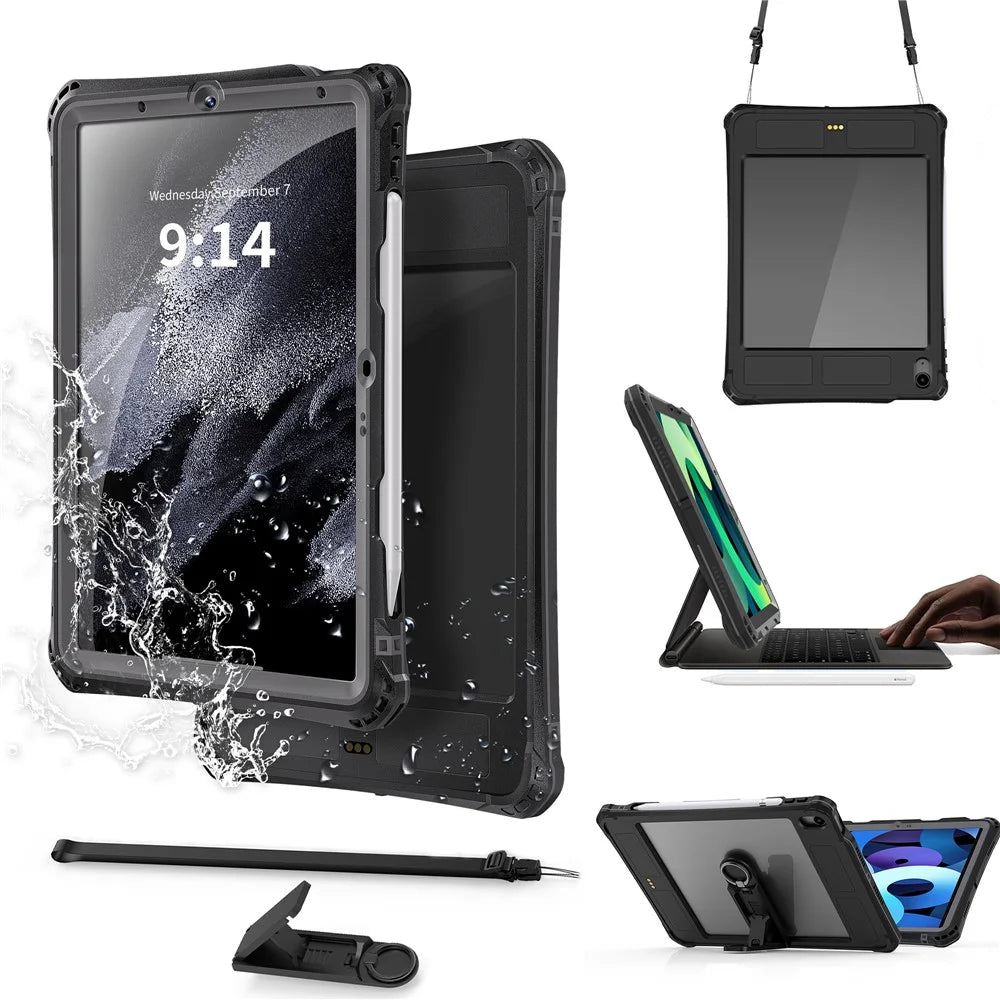 SHELLBOX For iPad Air 11 (2026) / (2025) / (2024) Case IP68 Waterproof Dustproof Shockproof Built-In Screen Protector - 1