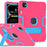 For iPad Pro 11 (2025) / 11 (2024) Case Robot Style Silicone + PC Tablet Cover with Kickstand - Rose / Blue - 1
