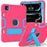For iPad Pro 11 (2025) / 11 (2024) Case Robot Style Silicone + PC Tablet Cover with Kickstand - Rose / Blue - 2