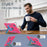 For iPad Pro 11 (2025) / 11 (2024) Case Robot Style Silicone + PC Tablet Cover with Kickstand - Rose / Blue - 3