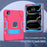 For iPad Pro 11 (2025) / 11 (2024) Case Robot Style Silicone + PC Tablet Cover with Kickstand - Rose / Blue - 7