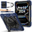 For iPad Pro 11 (2025) / 11 (2024) Case Kickstand Silicone+PC Tablet Cover with Shoulder Strap - Navy Blue+Black - 1