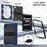 For iPad Pro 11 (2025) / 11 (2024) Case Kickstand Silicone+PC Tablet Cover with Shoulder Strap - Navy Blue+Black - 5