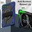 For iPad Pro 11 (2025) / 11 (2024) Case Kickstand Silicone+PC Tablet Cover with Shoulder Strap - Navy Blue+Black - 6