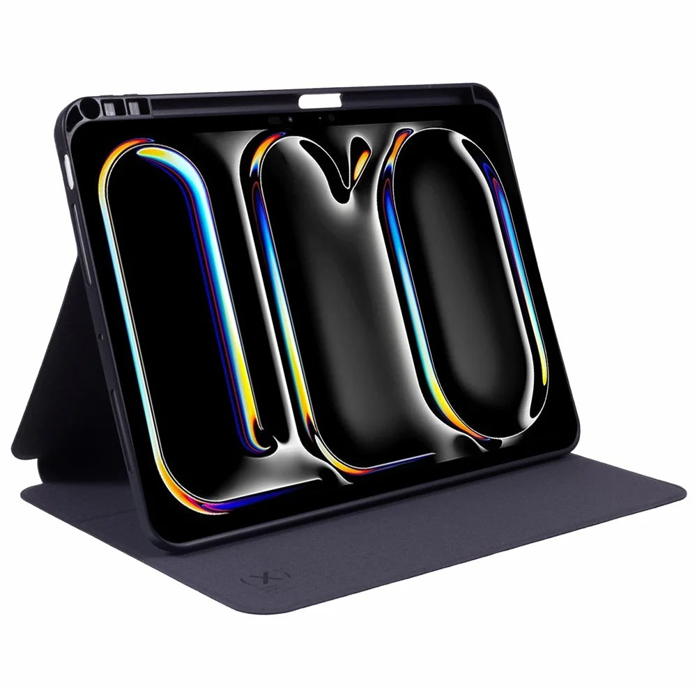 X-LEVEL For iPad Pro 11 (2025) / 11 (2024) Case PU Leather Auto Wake / Sleep Cover with Pencil Holder Litchi Texture - Green - 2