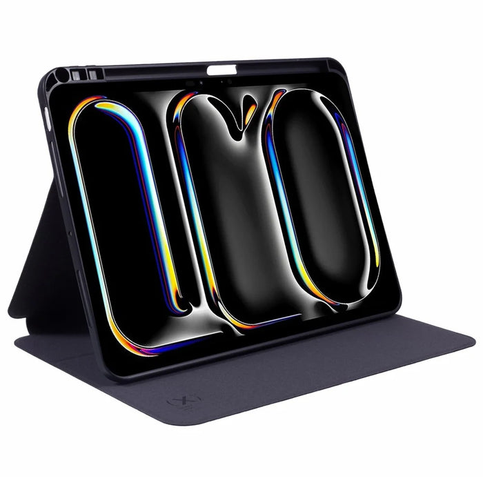 X-LEVEL For iPad Pro 11 (2025) / 11 (2024) Case PU Leather Auto Wake / Sleep Cover with Pencil Holder Litchi Texture - Green - 2