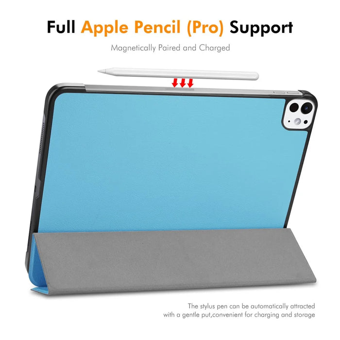 ENKAY HAT PRINCE For iPad Pro 13 (2025) / 13 (2024) Trifold Stand Cover PU Leather+PC Tablet Case - Baby Blue - 4