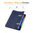 ENKAY HAT PRINCE For iPad Air 13 (2026) / (2025) / (2024) Tri-Fold Stand Tablet Case PU Leather+TPU Smart Cover with Pencil Holder - Dark Blue - 2