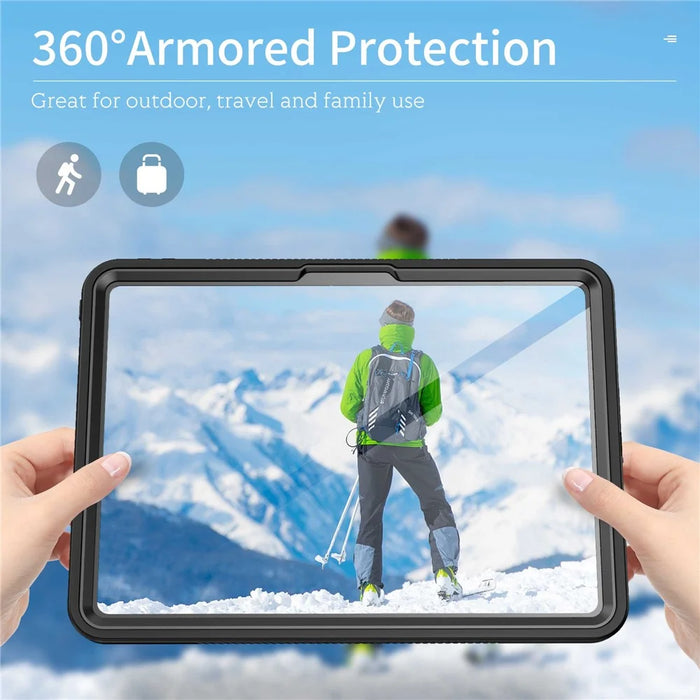 For iPad Pro 11 (2024) PC+PET+TPU Tablet Case IP68 Waterproof Anti-Drop Shell - 4