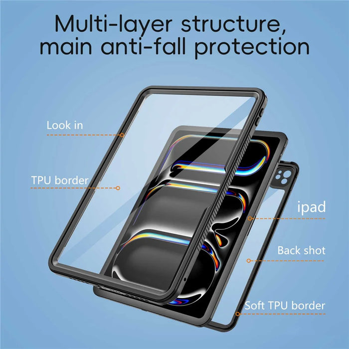 For iPad Pro 11 (2024) PC+PET+TPU Tablet Case IP68 Waterproof Anti-Drop Shell - 7